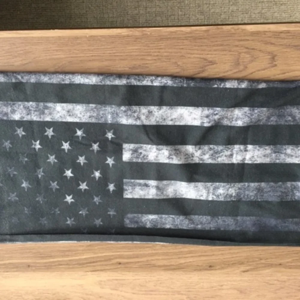 Distressed Black American Flag Face Mask, Neck Scarf - Washable, Reusable- NEW